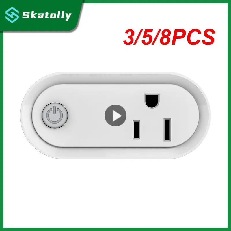 

3/5/8PCS Smart Wifi Plug Tuya 15a Remote Control Socket Outlet Wireless Zigbee 3.0 Connection Gateway Smart Home Accessories