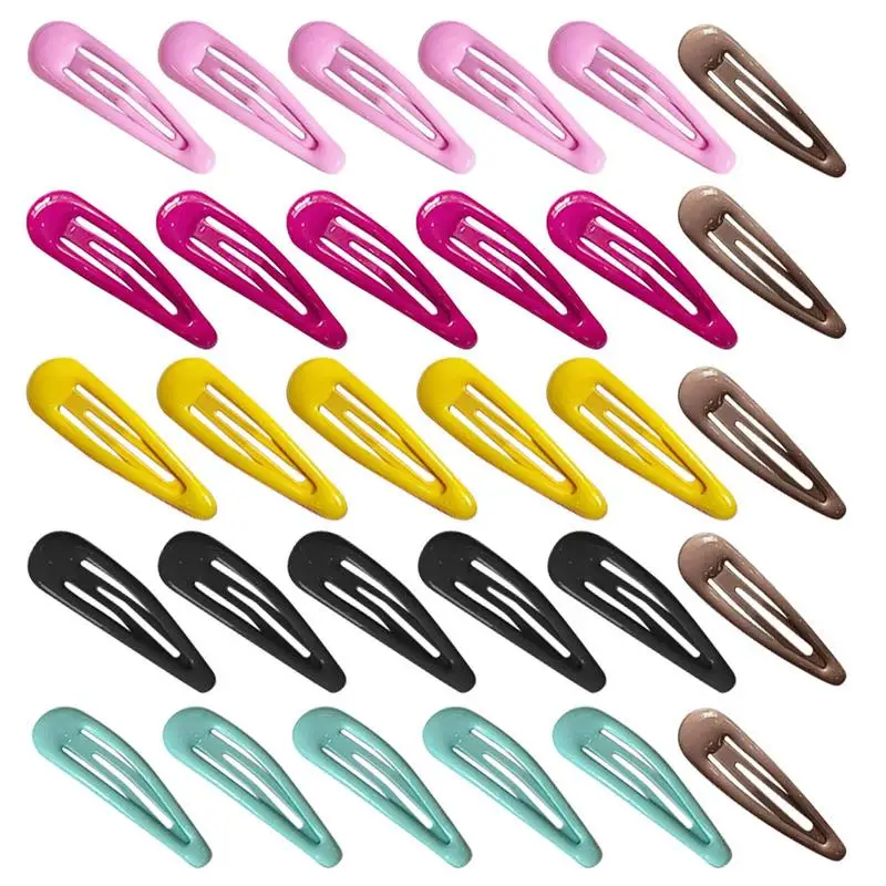 Metal Snap Hair Clip 30Pcs Colorful Hair Barrettes For Toddler Hair Accessories For Dating School Party Travel Holiday For Women
