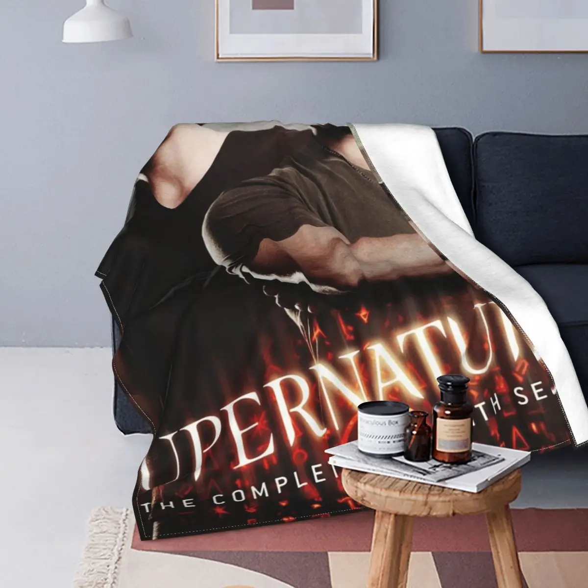 

Supernatural Movie Sam Dean Blanket Flannel Throw Blankets Airplane Travel Decoration Soft Warm Bedspreads