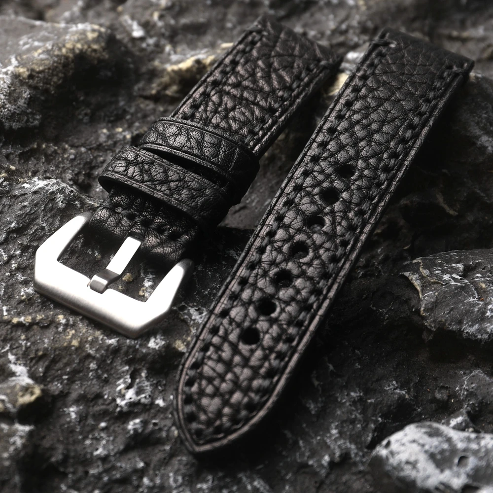 Винтажный Кожаный Ремешок Для Часов Мужчин Коричневый Черный Зеленый Из