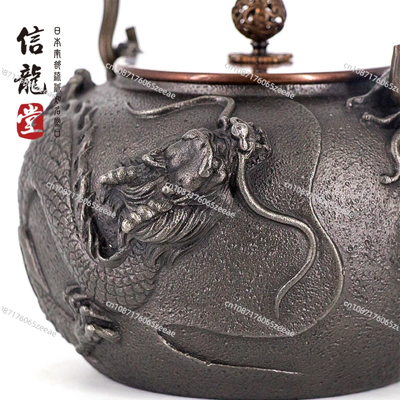 Японский чугунный чайник ручной работы без покрытия для кипячения воды Япония