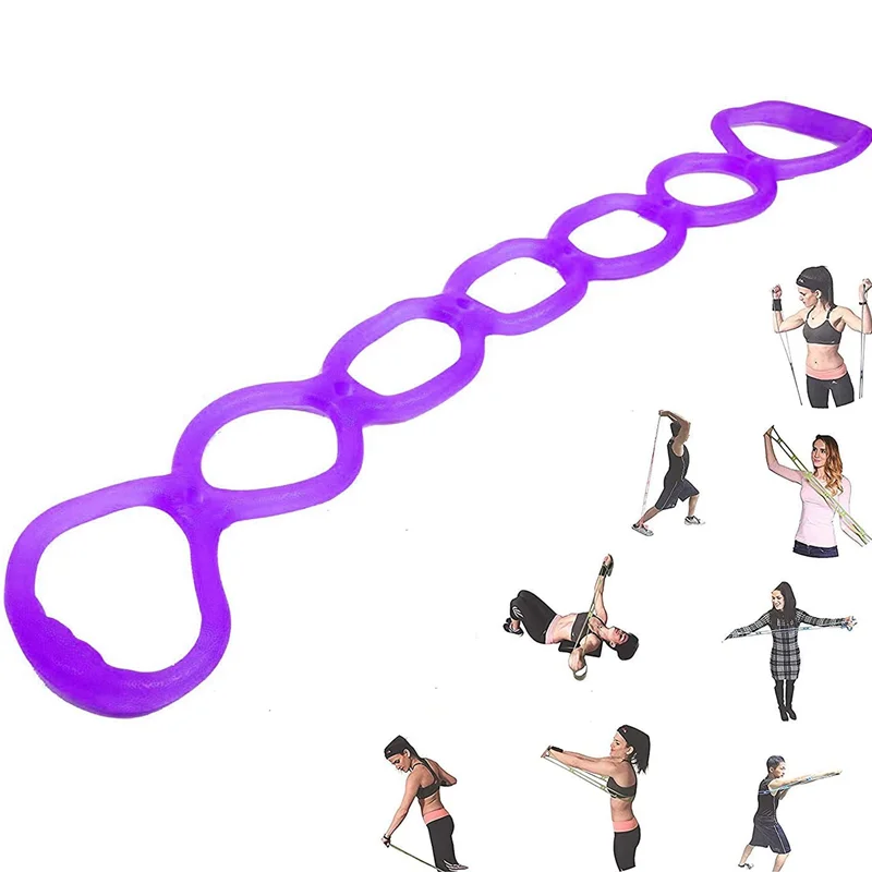 

7 Ring Stretch Resistance Exercise Band Back Foot Leg Hand Stretcher Arm Exerciser for Home Gym Fitness Workout Physical Therapy