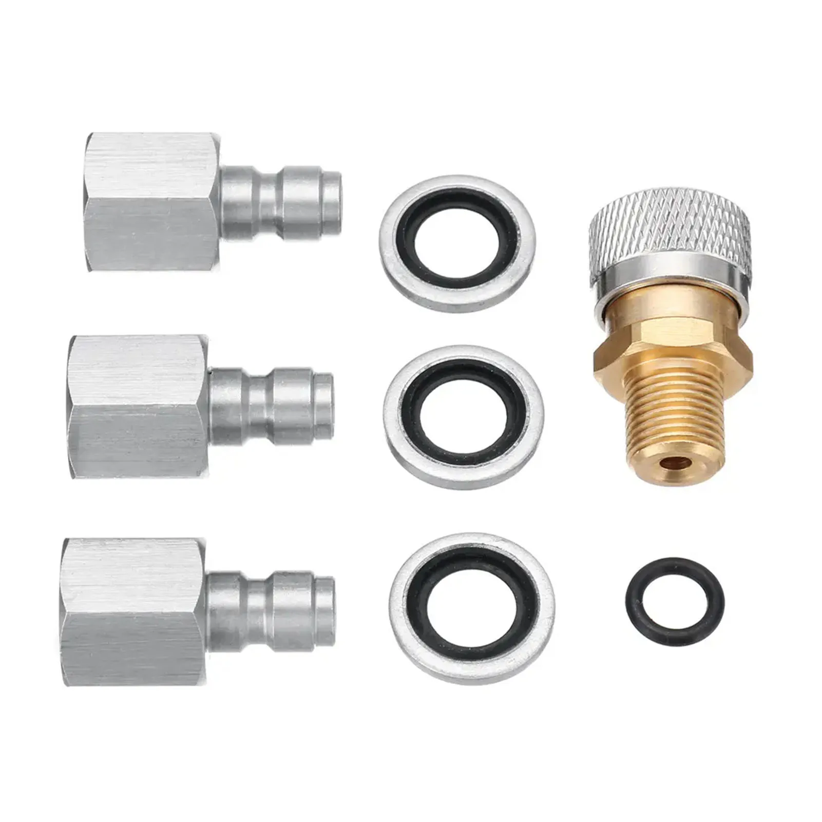 

8mm Portable With 3 Plugs Fittings Quick Release Adapter Durable Practical Paintball Replacement Parts PCP Air Charging Coupler