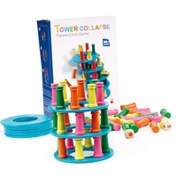wooden stacking board games wood balancing blocks montessori toys tumbling tower blocks game educational building blocks for kid