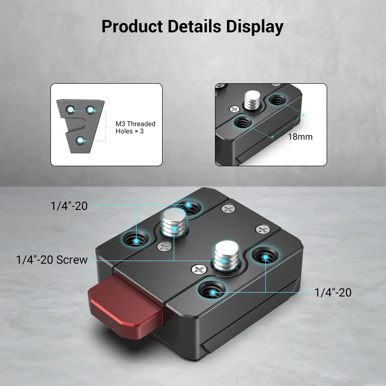 Фото Комплект для сборки SmallRig Mini V-Lock, батарейная пластина V-Mount, быстросъемный комплект с резьбовыми отверстиями 1/4