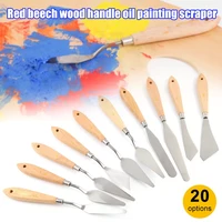 palette knife painting stainless steel spatula palette knife oil paint metal knives wood handle fc