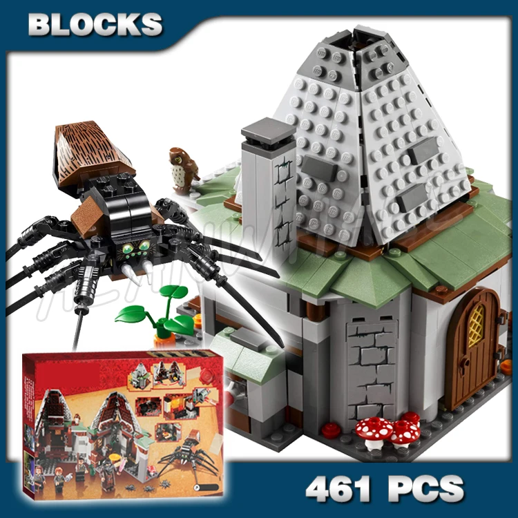 

461 шт. Волшебный мир волшебников школа Хагрид хижина Aragog гигантские пауки 39157 строительные блоки игрушка совместима с моделью