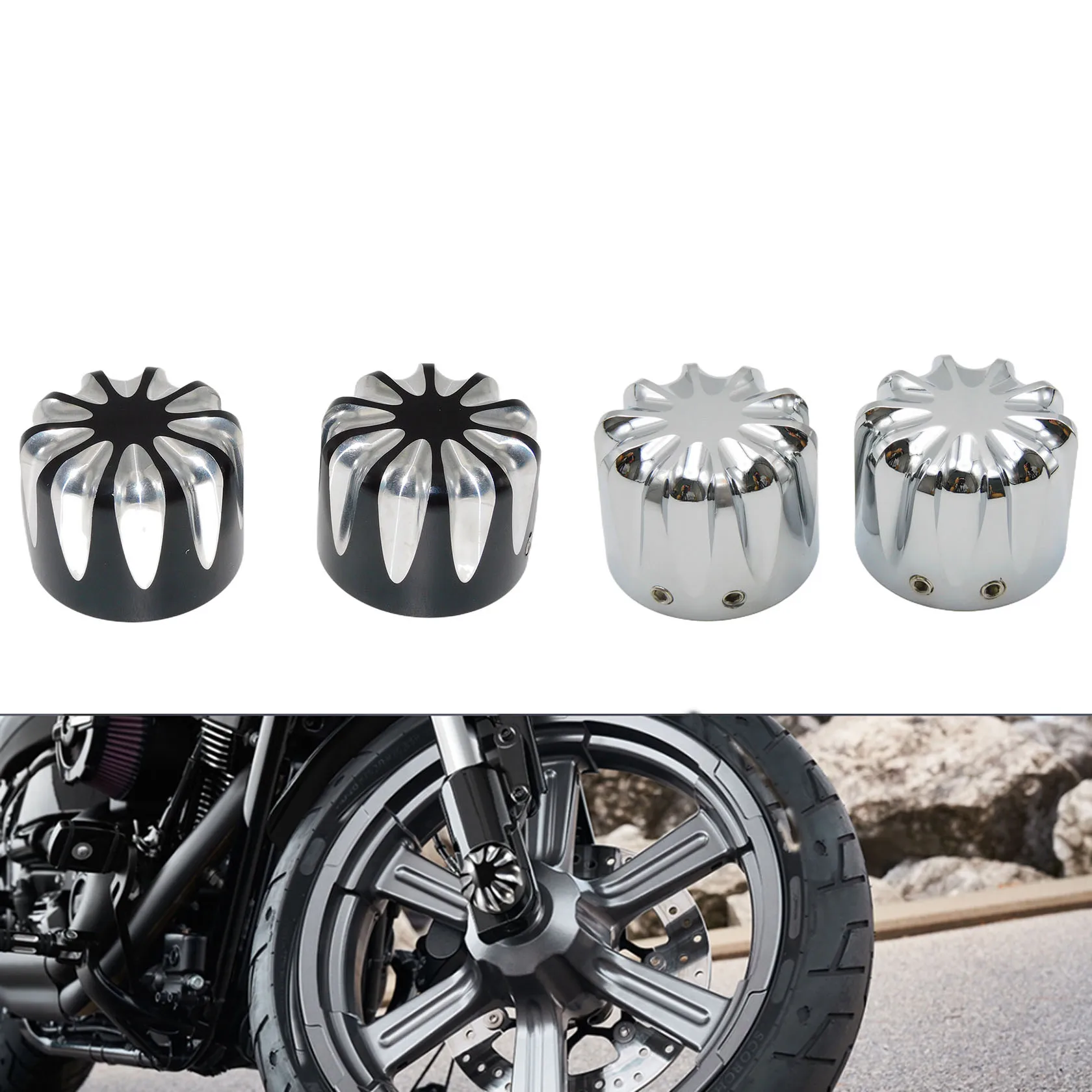 2 шт. колпачки для передней оси CNC Harley Sportster 883 1200 Dyna VRSCA V Rod Touring Softail - купить по