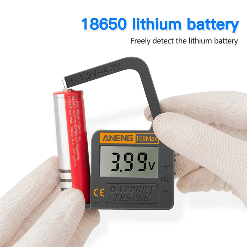 

Digital Battery Capacity Tester Universal Battery Tester Checker For AA AAA 9V 1.5V Button Cell Battery Testing Tools
