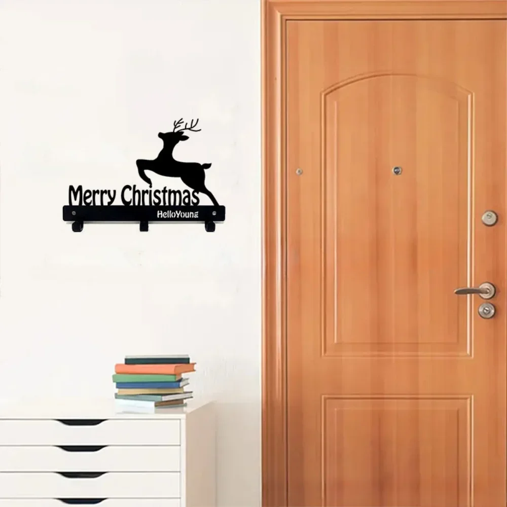 1 шт. Этот очаровательный настенный крючок для ключей с дизайном рождественского