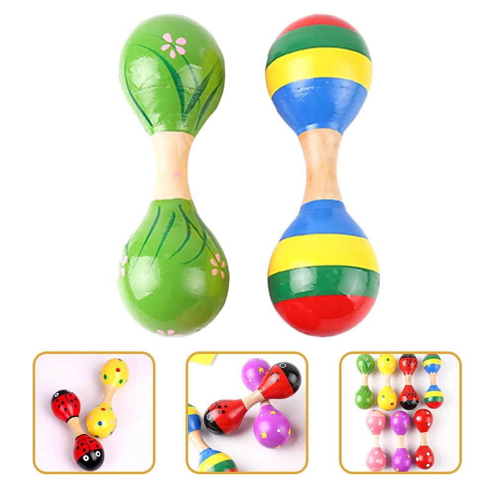 

2 шт., деревянные музыкальные развивающие игрушки Maracas