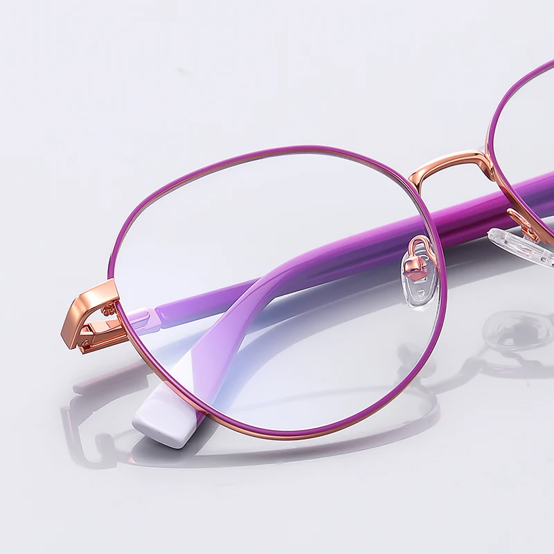 

Круглые металлические очки с защитой от синего света для оптических линз, ультралегкие дизайнерские очки для защиты компьютера, женские Бр...