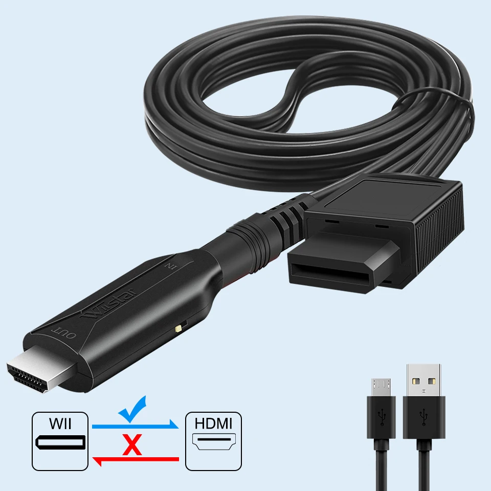 Wii to HDMI Converter Adapter Wii2hdmi cable adapter for wii to HDTV Monitor