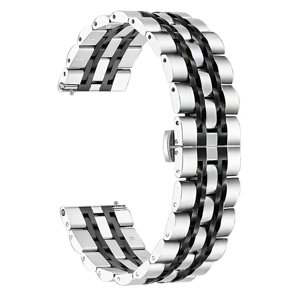 Metal Wrist Strap for Xiaomi Huami Amazfit GTR 47mm 42mm Stainless Steel Bracelet for Amazfit Bip lite/Stratos 2 2S / Pace Band