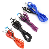 new 4 color 1 8m silicone clip cord tattoo power supply tattoo hook line for rotary tattoo machine microblading permanent makeup