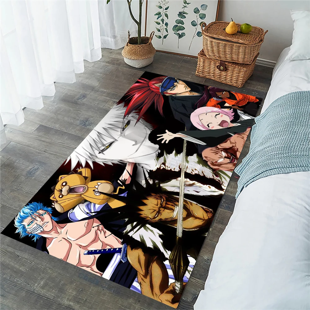 

CLOOCL BLEACH Flannel Carpet Cartoon Anime Carpets for Living Room Area Rug Funny Floor Mats Kitchen Mats Anime Rug
