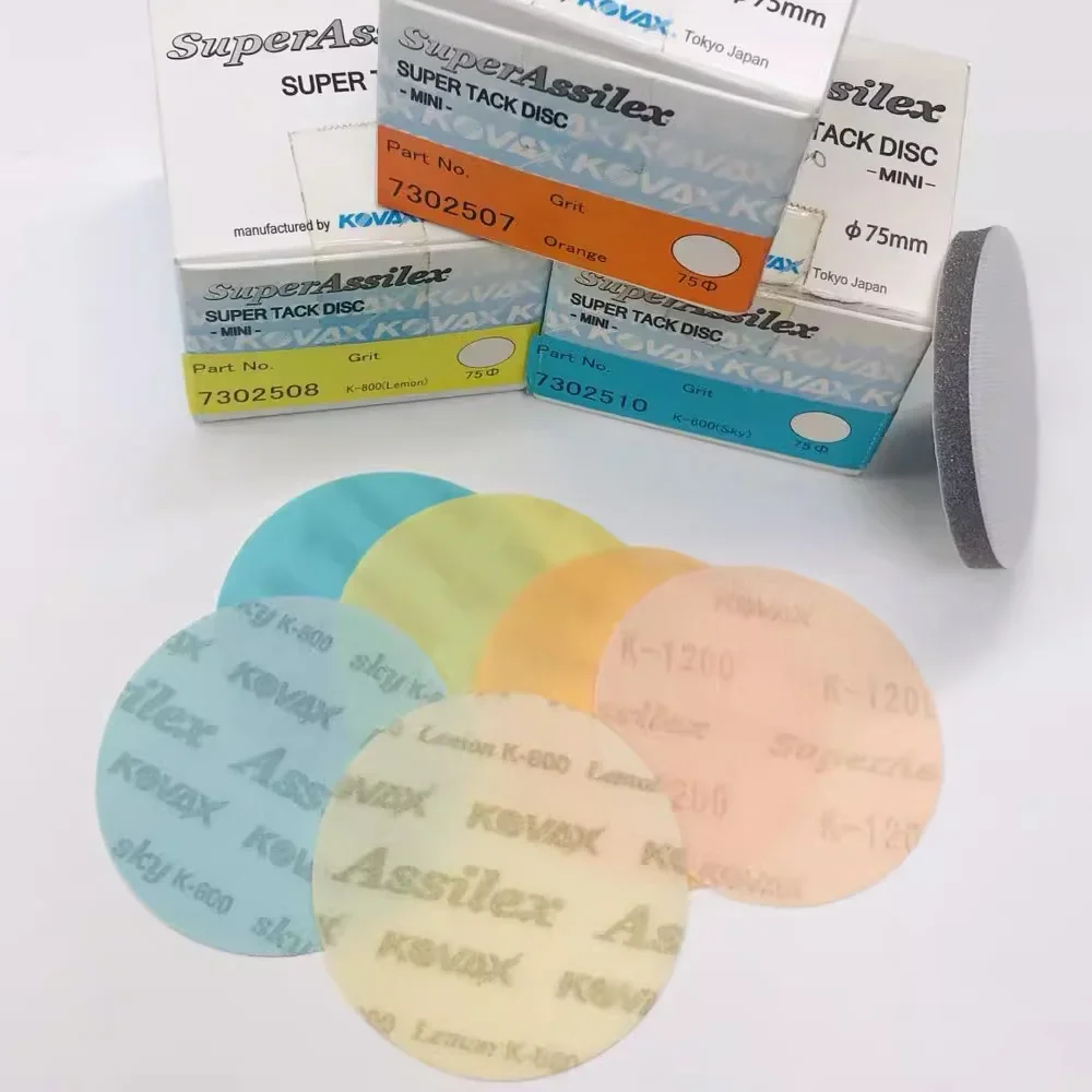 10 шт. 3-дюймовый SuperAssilex Япония KOVAX сухая полировка наждачная бумага супер тонкий