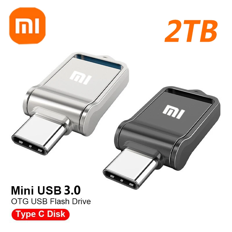 Xiaomi U Disk 2TB High Speed Usb 3.0 Type-C Interface Mobile Phone Flash Drive 1TB Computer Dual-Use OTG Dual Flash Memory USB