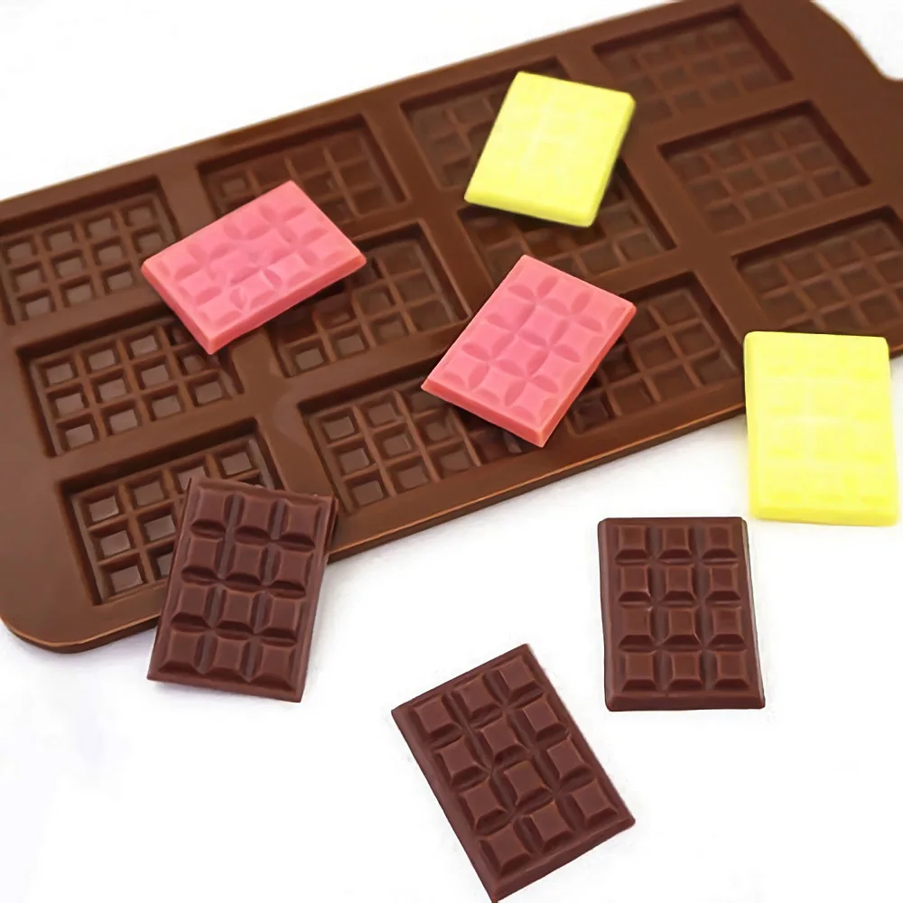 

2pc DIY Candy Bar Mould Cake Decoration Tools Kitchen Baking Accessories pan for pastry Chocolate Silicone Mold Fondant Waffles