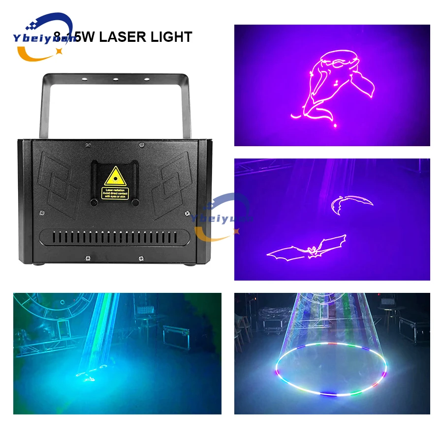 RGB анимационный лазерный свет 10 Вт ILDA DMX сканер проектор свадьба Dj дискотека