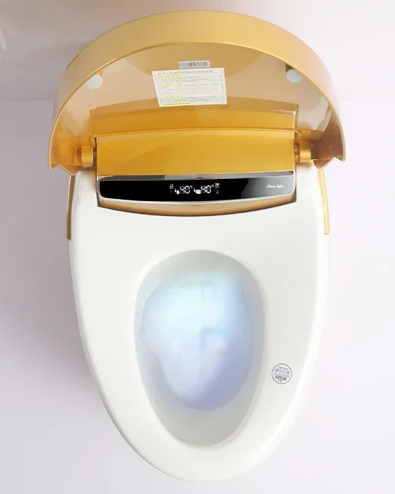 Встроенный Золотой умный туалет в европейском стиле полностью автоматический