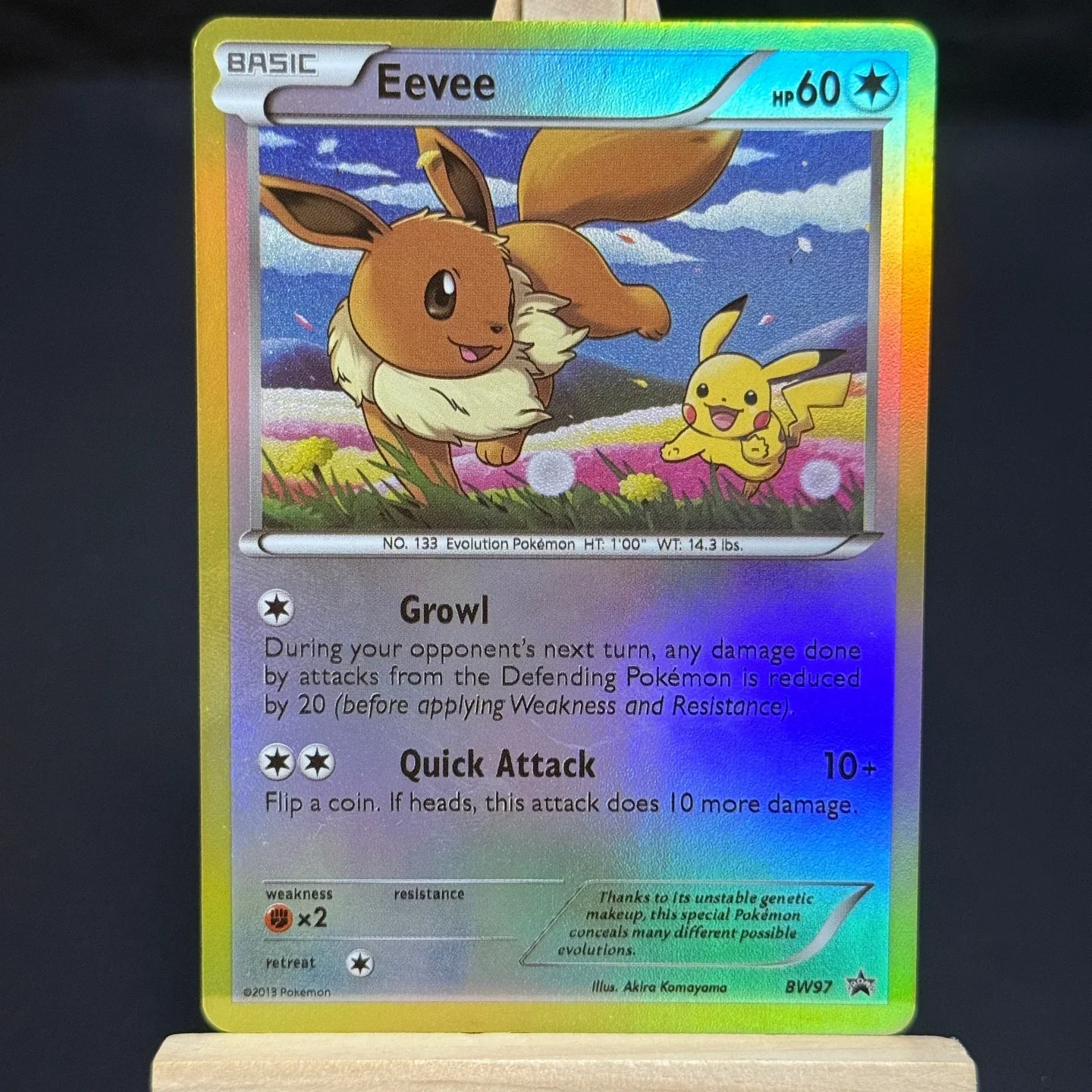Фото Коллекционная карта TCG English Eevee и White Promos (PR) BW97, фольгированная карта-прокси №1