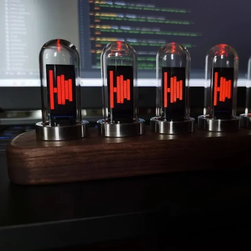 Настольные светодиодные цифровые часы Nixie с деревянной трубкой офисные