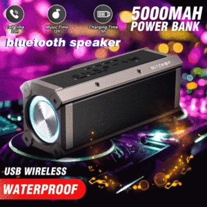 Blitzwolf bw-wa3 100w wirelss speaker rgb light portable 5000mah bluetooth-compatible speakers dual diaphragm deep bass speaker 1 Item image
