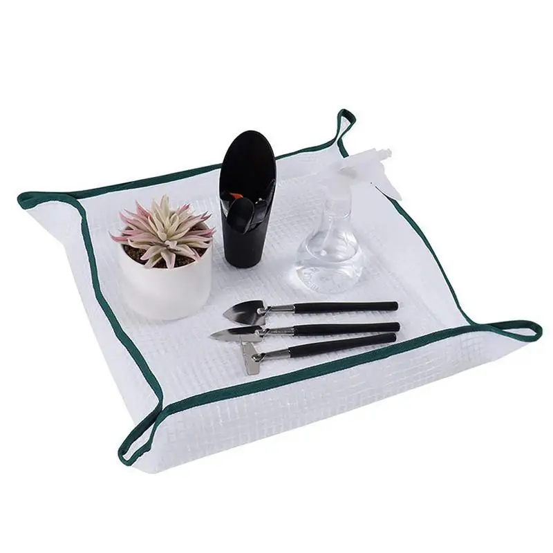 

1pcs Repotting Mat Potting Planting Mat Reusable Portable Waterproof Transparent Mesh Flower Cushion For Gardening Potted