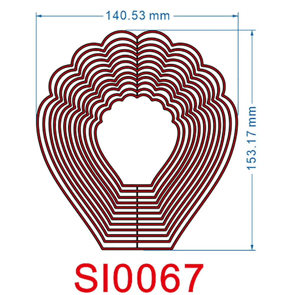 2022 изысканные Вырубные штампы с 12 слоями больших лепестков для английских букв