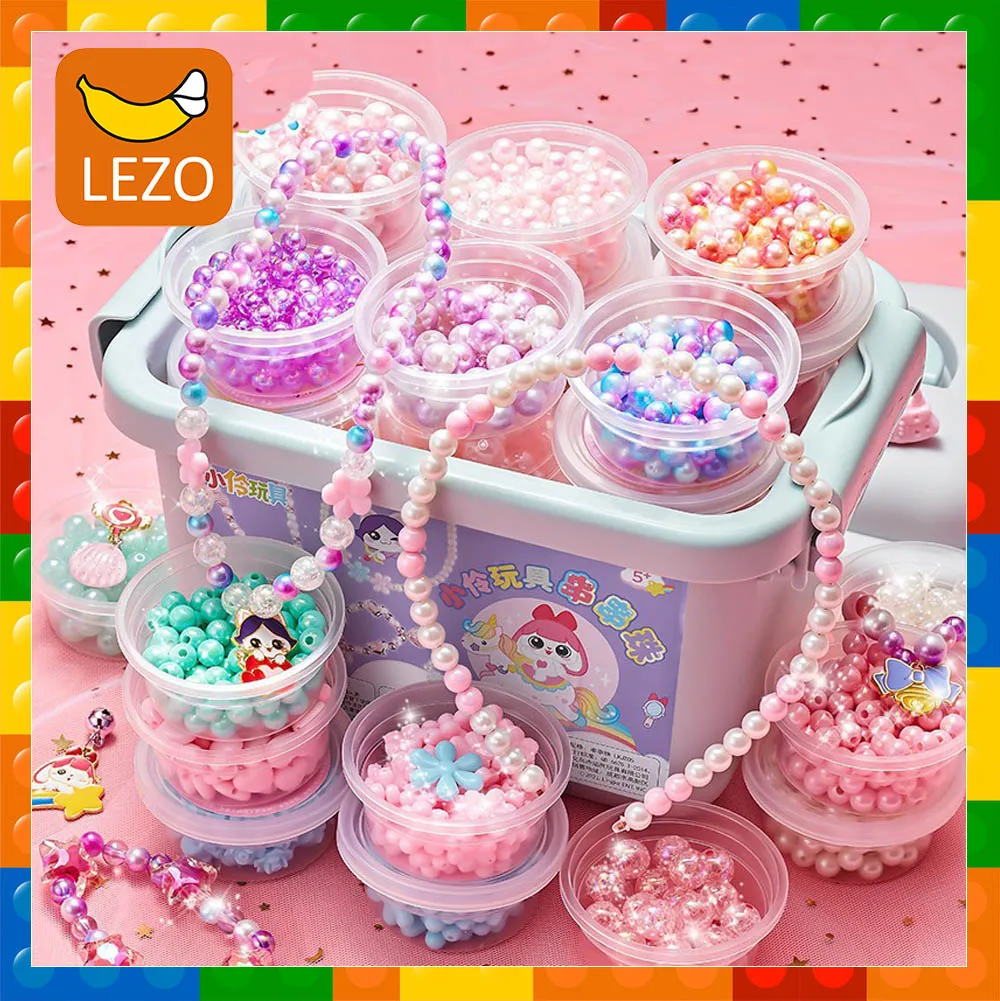 

800/1200pcs DIY Handmade Beaded Children's Toy Creative Loose Spacer Beads Crafts Making Bracelet Necklace Jewelry Girl Toy Gift