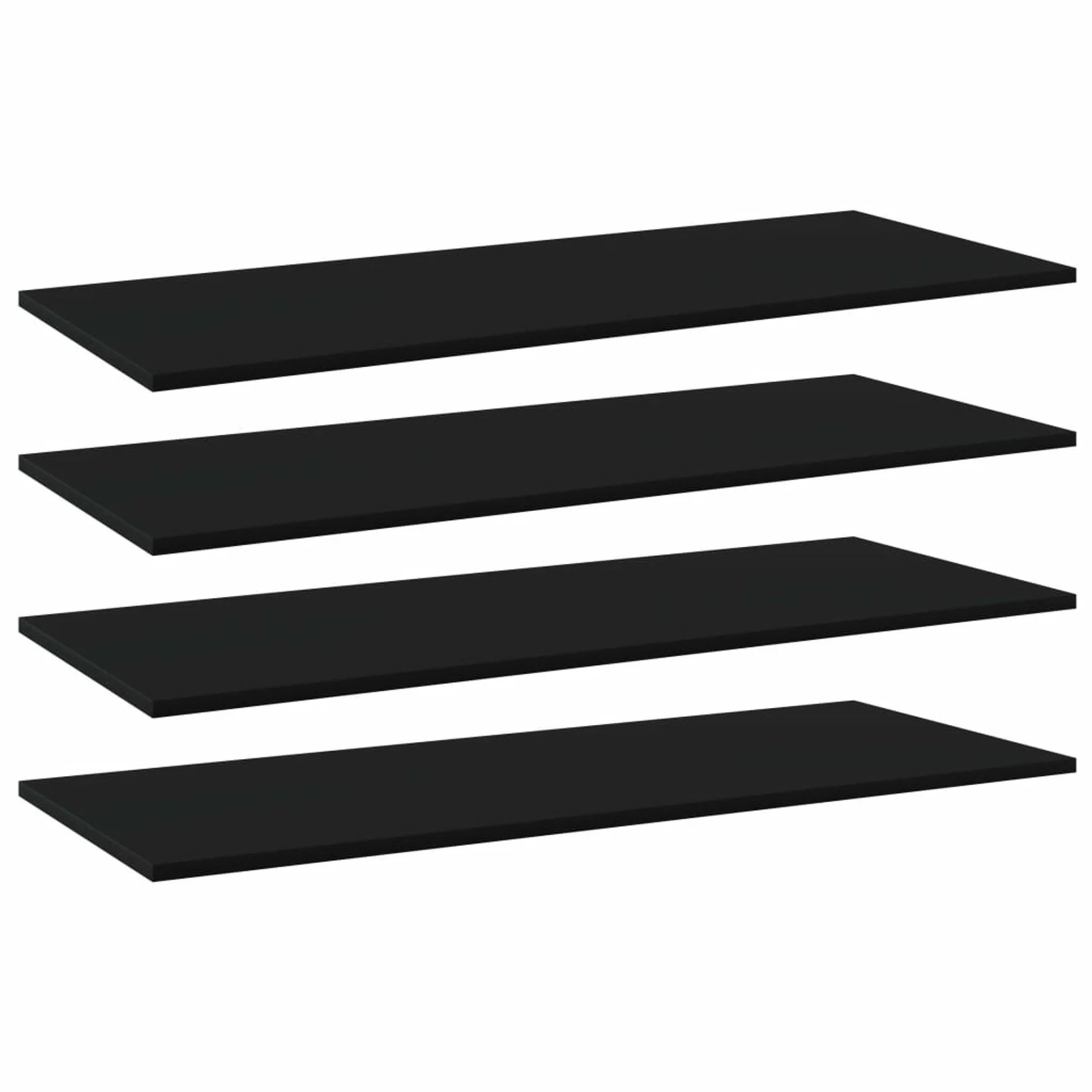 

Bookshelf Boards 4 pcs Black 39.4"x15.7"x0.6" Chipboard