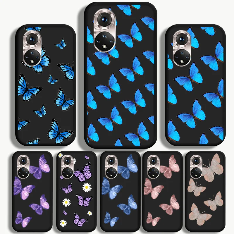 

Fashion Butterfly Phone Case For Huawei Honor 7A 8X 8S 8A 9A 9C 9S 9X 10X Lite 10i 20 30 50 Back Cases Soft Silicone TPU Cover