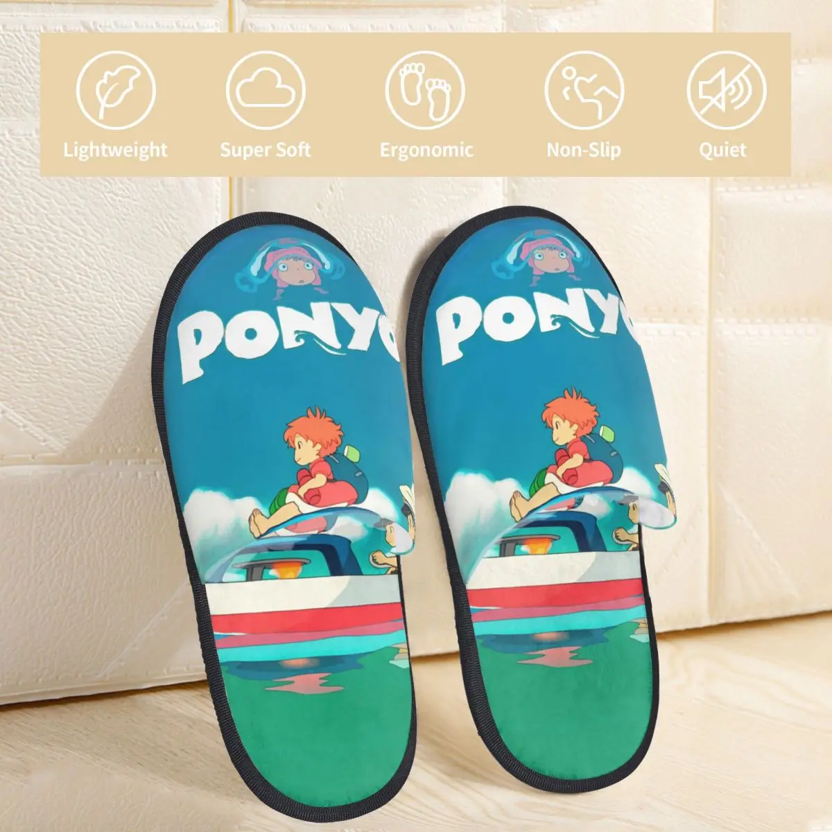 Милые тапочки P-Ponyos нескользящие мягкие домашние меховые шлепанцы для гостиной