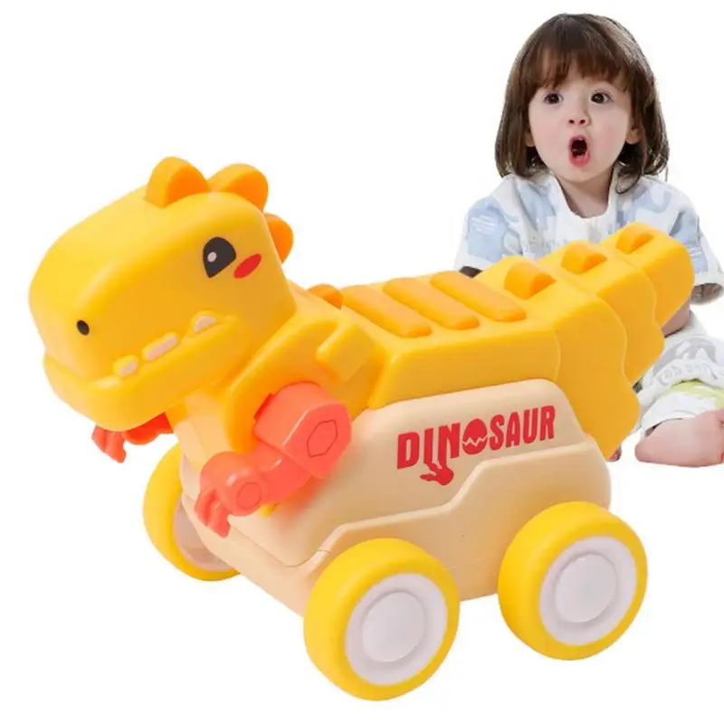 

Inertial Car Toy Pull Back Dinosaur Toys With Anti-skid Tires Dinosaur Gift Boys Dinosaur Truck Toy Parent-child Interactive Toy