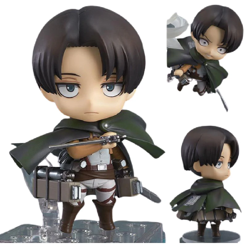 

Attack On Titan Anime Figure Q Version Clay Captain Levi Ackerman Eren Pvc Action Figure Collectible Model Doll Toy Decoration