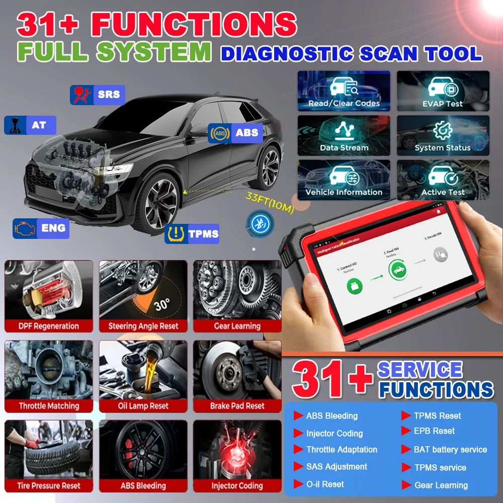 Фото Профессиональный анализатор двигателя LAUNCH CRP 919E 919x BT Doip SDK ECU Key ABS программатор диагностический инструмент для всех автомобилей BMW BENZ №5