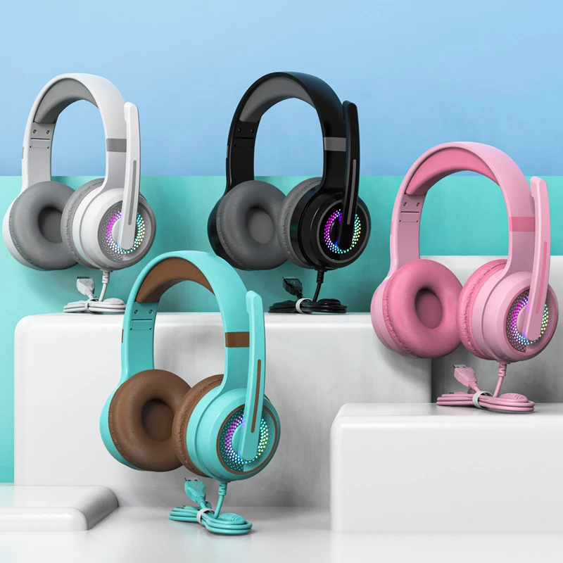 

Colorful Usb/3.5mm Noise Cancelling Headphone Gaming Headphones Surround Sound Rgb Led Light With Microphone For Pc Computer