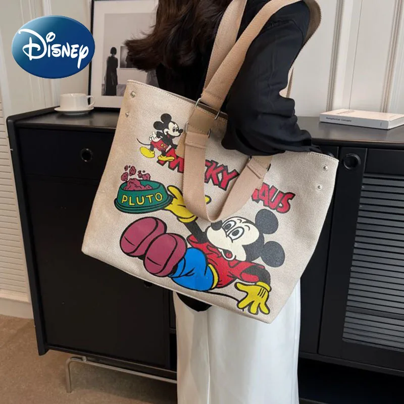 

Disney Mickey Mouse Shoulder Bag for Girl Women Tote Canvas Bag Durable Cute Handbags Ladies Hand Bags Durable Free Shipping