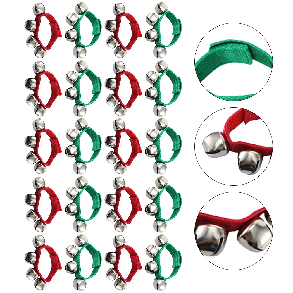 

20 Pcs Wrist Bells Hand Band Bells Bracelets Band Bells Musical Instrument Toys