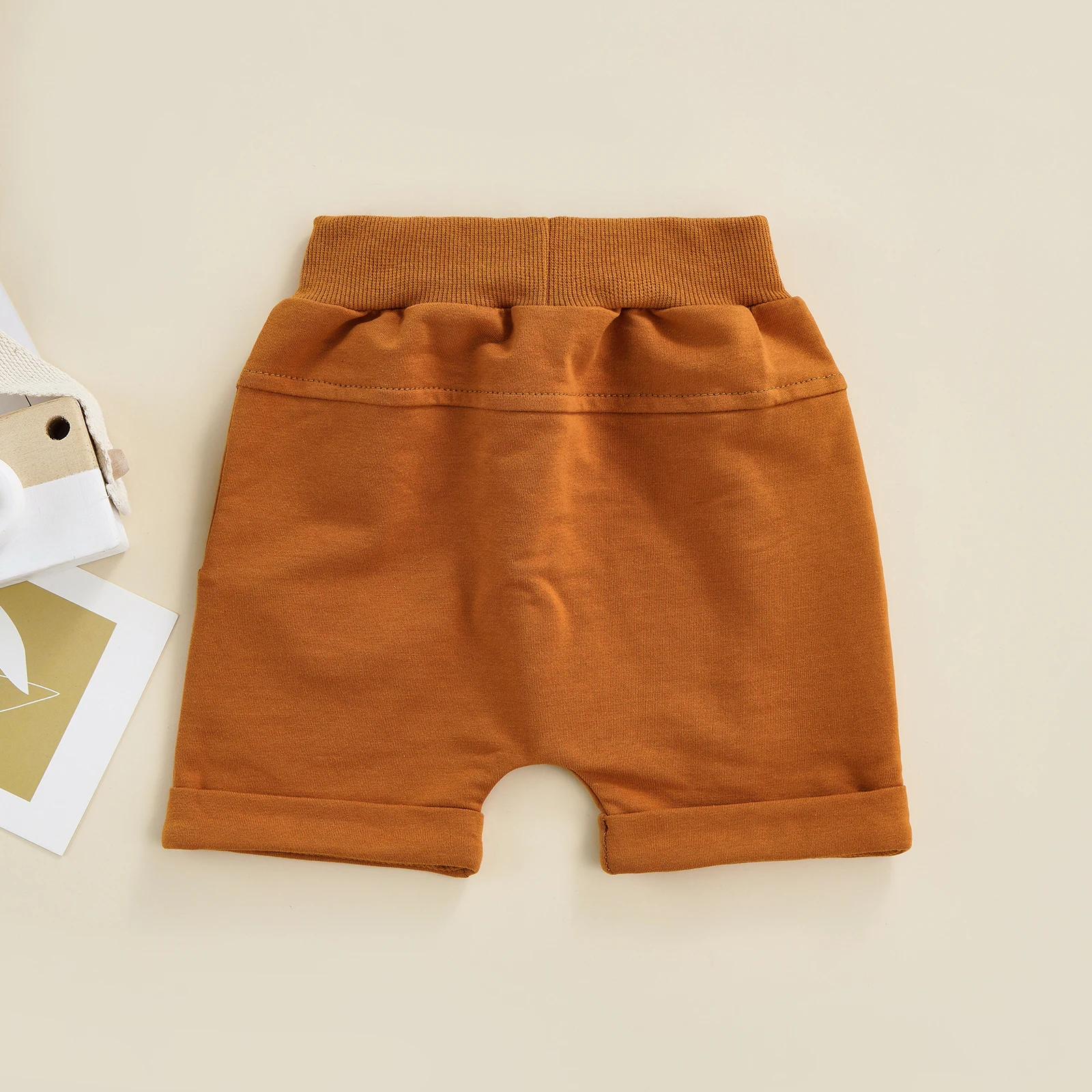 Летние Повседневные Шорты Для новорожденных мальчиков модные однотонные шорты с