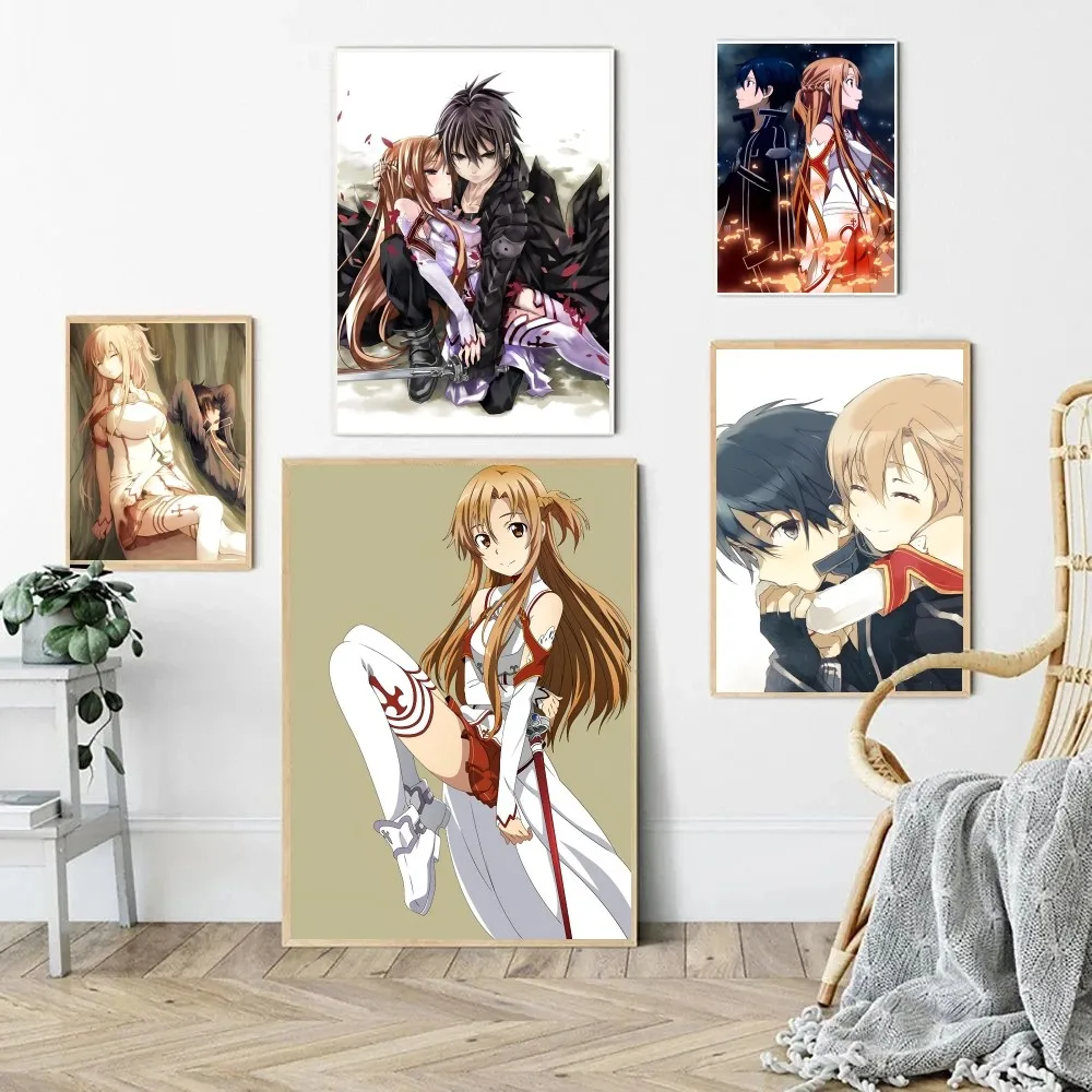 Современный стиль Sword Art Online постер плакат наклейки для дома гостиная отель