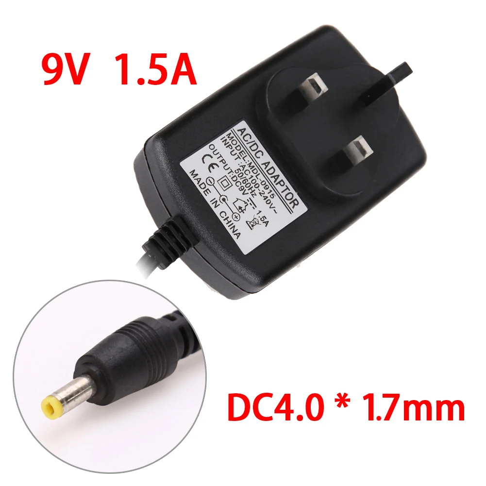 Adaptador de corriente Universal de CA a CC, 4,0mm x 1,7mm, 9V, 1.5A, convertidor de fuente de alimentación conmutada, enchufe de EE. UU., Reino Unido, Australia, alta calidad