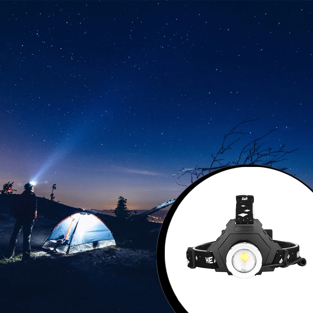 

USB Rechargeable Headlamp Outdoor Head Mounted Lamp Lighting Tool