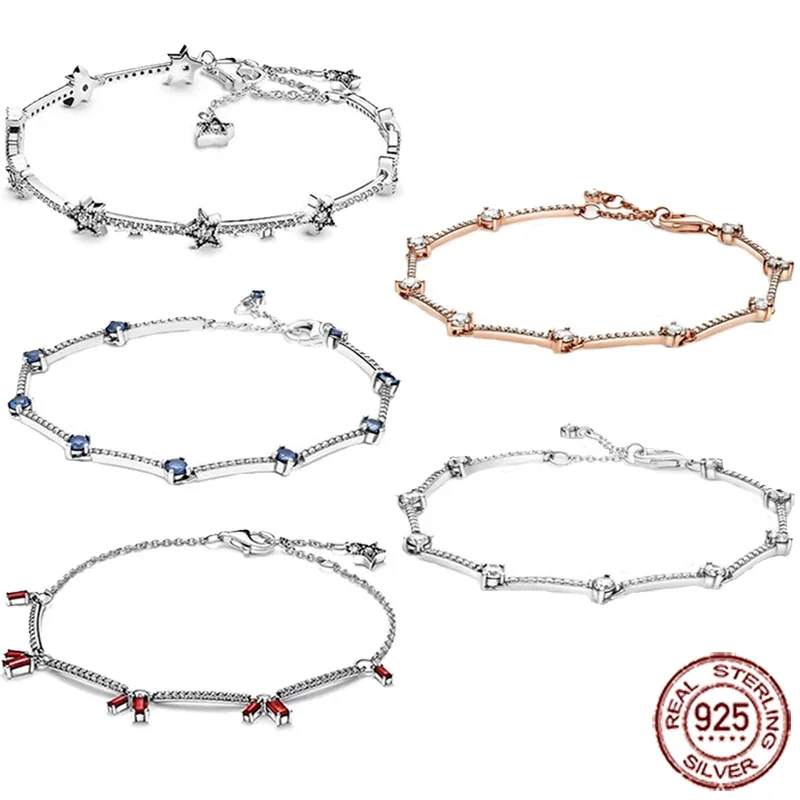 

Женский классический браслет из серебра 925 пробы с фианитами