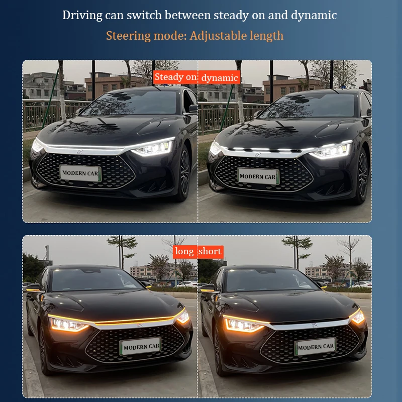 

Динамическая желтая лента для дневных ходовых огней, 2 цвета, 12 В