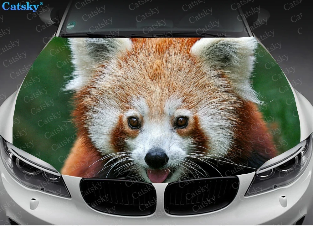 

Красная панда, животное, автомобильная наклейка, графическая виниловая наклейка, Обложка, графическая оболочка двигателя, пользовательский дизайн «сделай сам», Модифицированная наклейка на капот