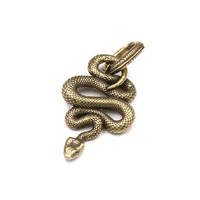 outdoor fashion brass metal snake shape keychain shape handmade key ring tool cobra animal key multitool hand bag pendant
