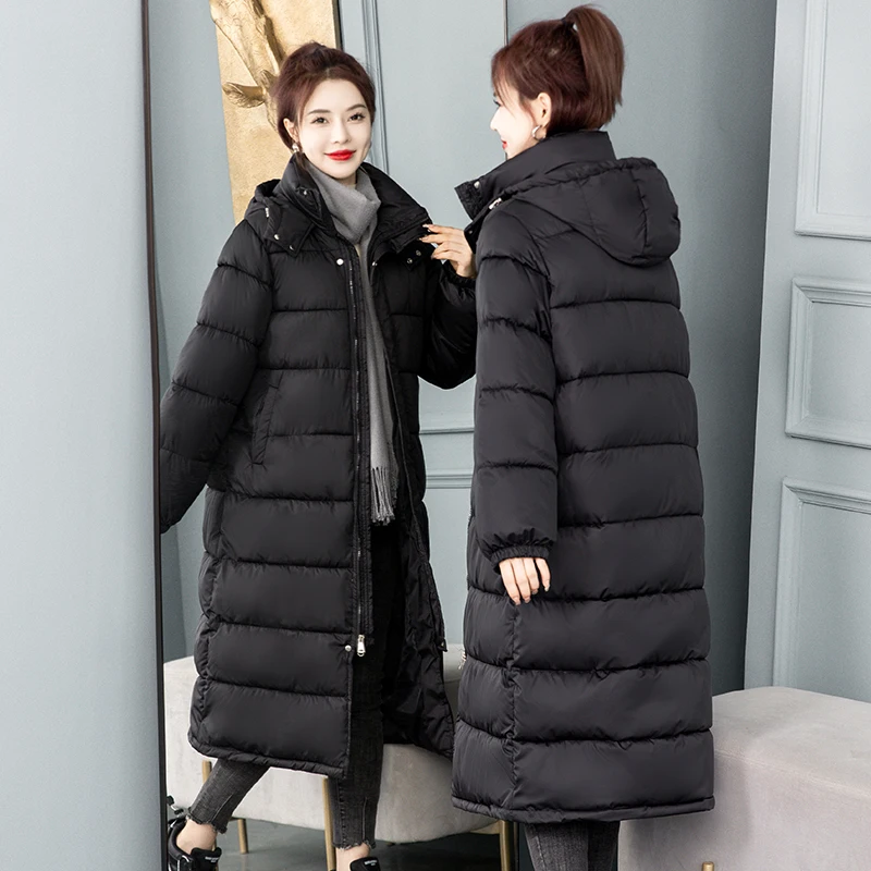 Down Cotton Coat All-matching women's Long Coat 2023 Winter Korea Fashion L Jacket Promotion
