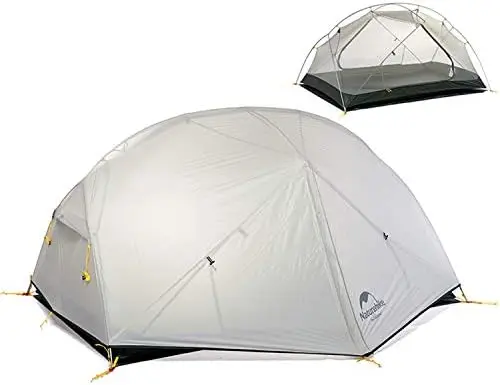 

Backpacking Camping Tent 2 Person Lightweight 3 Season Waterproof Hiking Tent Double Crossbars Easy Setup Double Layer for Hunti